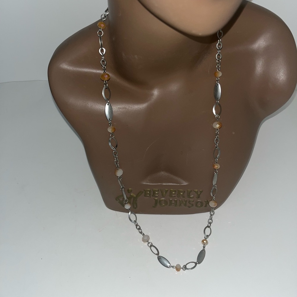 Vintage Long Stone Fashion Necklace